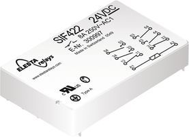 Relay, Safety, 4No, Dpst-Nc, 250Vac, 8A; Coil Voltage:12Vdc; Contact Configuration:4Pst-No, Dpst-Nc; Product Range:sif 4 Series; Relay Mounting:through Hole; Contact Current:8A; Relay Terminals:solder; Contact Voltage Ac Nom:250V Rohs Compliant: Yes