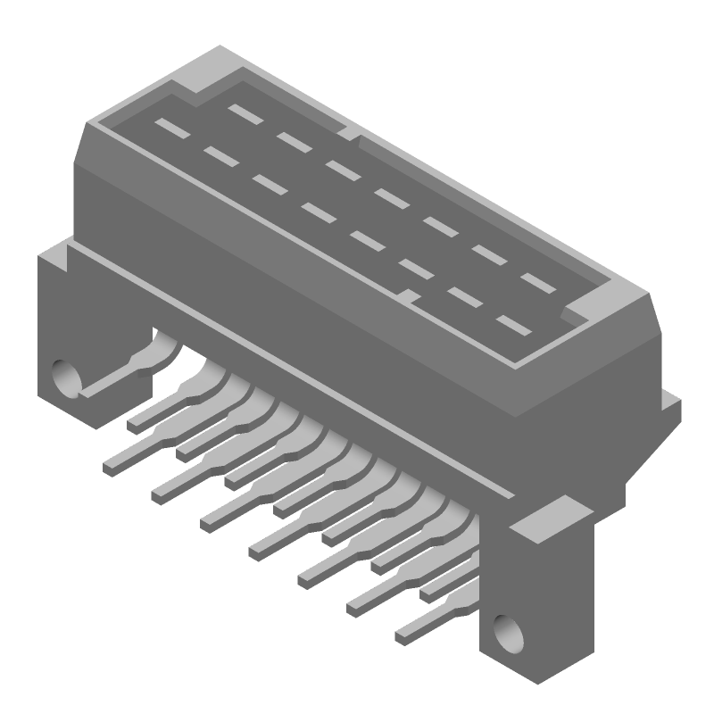15 Pos 5mm RA Solder Thru-Hole Power Connector, Male, Tin