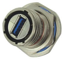 USB 3.0 Cable Assembly, 0.3m, Shielded, Female-Male, Black