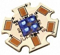 ILS ILH-ON04-DEBL-SC201, OSLON4 PowerStar LED Circular Array, 4 Blue LEDs