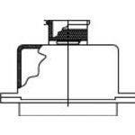D-Sub Solid Banding Backshell 45° 1 Shell Size Olive Drab Cadmium Over Electroless Nickel Aluminum