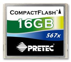PRETEC         CFS516G             Flash Memory Card, Compact Flash, Type I, 16 GB