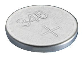 RENATA         346             Battery, Watch, Single Cell, Silver Oxide, 9.5 mAh, 1.55 V, Flat Top, 7.9 mm