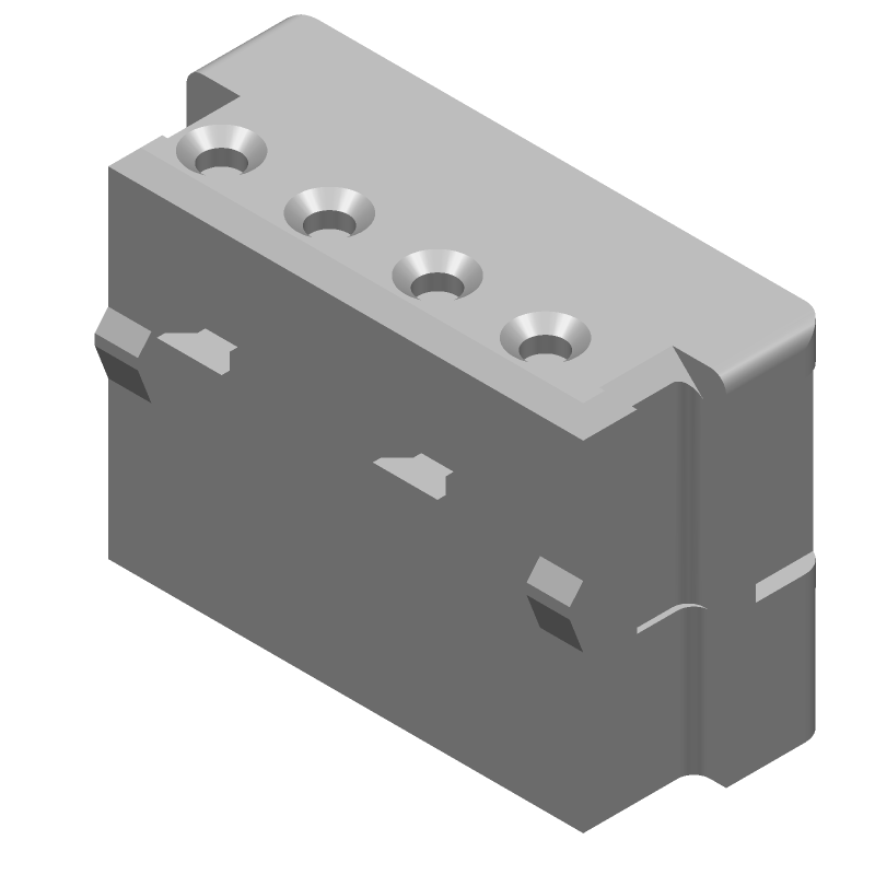 4 Pos 2mm Crimp Wire Housing, Straight, Yellow, 4A