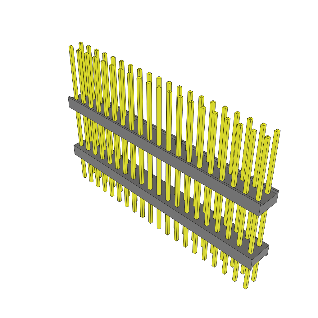 40-Contact HDR Board Stacker, 2.54mm Pitch, Through Hole Mount