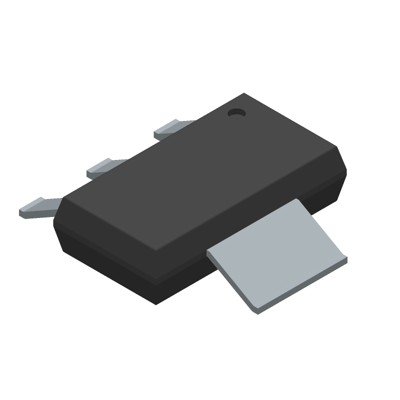 1A, 80V, NPN, Si, POWER TRANSISTOR, TO-261AA, CASE 318E-04, 4 PIN