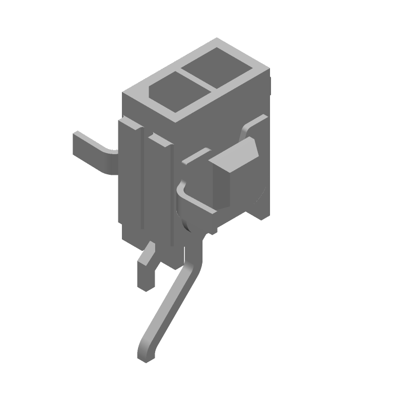 2 Pos Power Connector, 5A, 250V, RA SMD, Male Pin