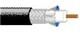 75R Coaxial Cable 23AWG FHDPE Black 300V 1000ft