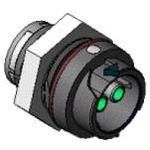 27-Contact Circular Panel Mount Socket, 300VAC, 0.5A, -20 to 105°C