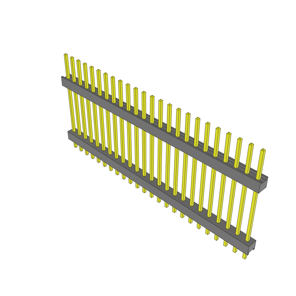 Conn Board Stacker HDR 24 POS 2.54mm Solder ST Top Entry Thru-Hole Bulk