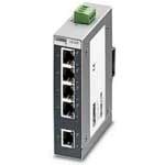 5-Port 100Mbps Ethernet Switch, DIN Rail Mount, 12-48VDC