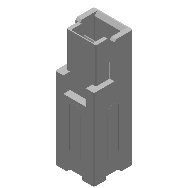 1 Pos Crimp Wire Housing, 600V, 18-6AWG, Red