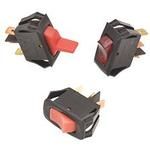 Switch Rocker OFF None ON SPST Quick Connect Curved Rocker 10A 30VAC 30VDC 100000Cycles Bulk