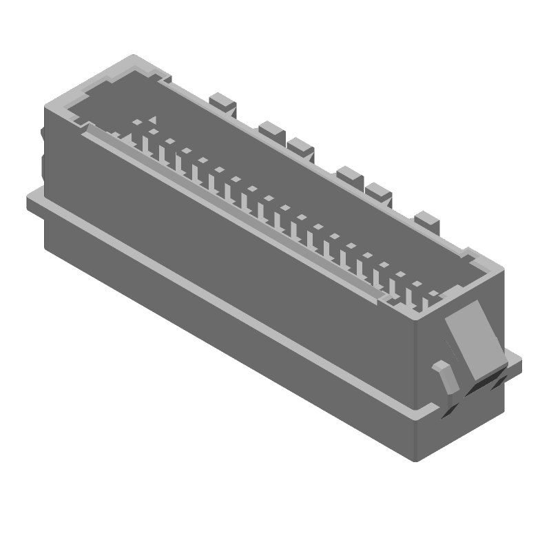 38 Pos 2A Tin Brass Modular Ethernet Connector, White, UL94 V-0