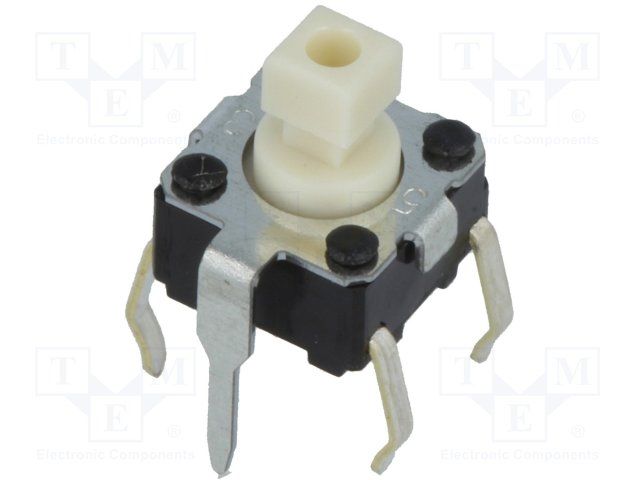 Tactile Switch, 0.98N, 24V, 50mA, SPST, Through Hole