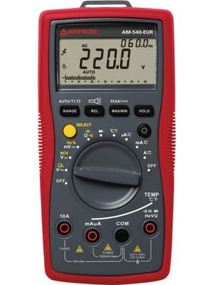 Multimeter digital RMS 5999 digits 1000 VAC 1000 VDC 10 ADC, AM-540-EUR, Amprobe
