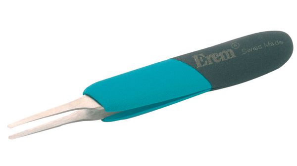 EREM         E2ASA            Tweezer, Ergonomic, Straight, 5 ", Stainless Steel Body, Stainless Steel Tip