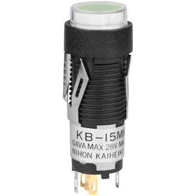 Switch Push Button ON (ON) SPDT Round Button 0.1A 28VAC 28VDC 0.4VA Momentary Contact Panel Mount Solder Lug