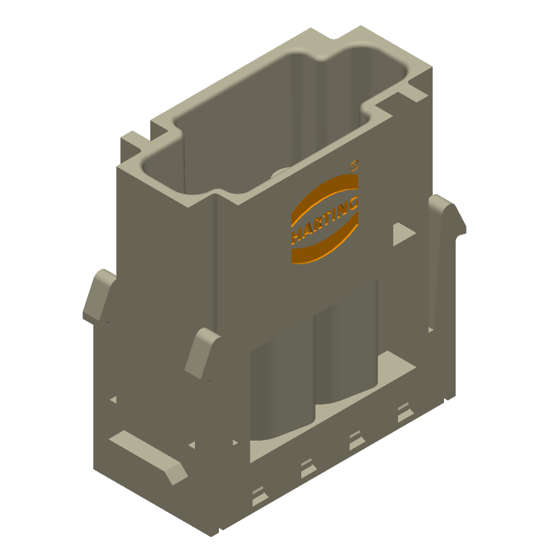 6-Pin Male Rectangular Connector, Crimp, Polycarbonate