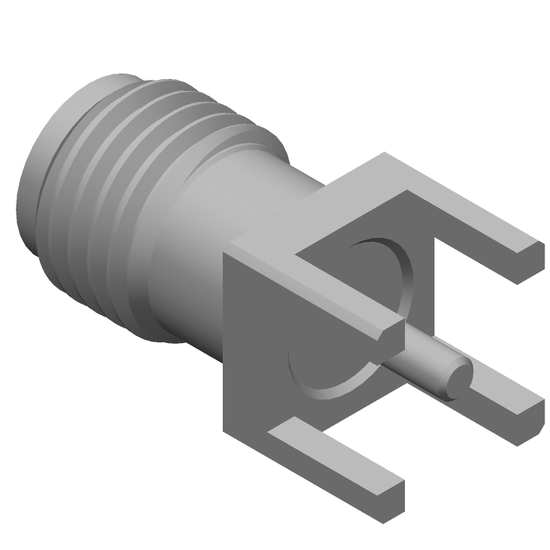 RF SMA Connector, Female, Board Mount, Solder Terminal, Receptacle,