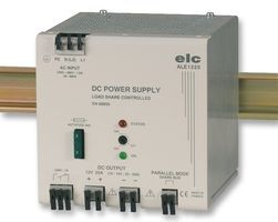 ELC         ALE1225             AC/DC DIN Rail Power Supply, Adjustable, 1 Output, 190 VAC, 440 VAC, 300 W, 12 VDC
