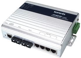 ETHERNET FIBER SWITCH; Ethernet Switch Application:Industrial; Ethernet Switch Type:Managed PoE Fast Ethernet; Ethernet Switch Mounting:Desktop / DIN Rail / Wall; No. of Ports:6Ports; Port Types:RJ45 x 4, SC x 2; Product Range:- ;RoHS Compliant: Yes