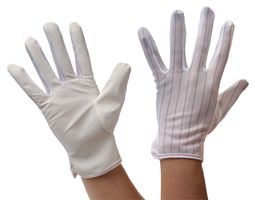 MULTICOMP         509-0006             Glove, Striped, PU Palm, Pack of 10, Size M