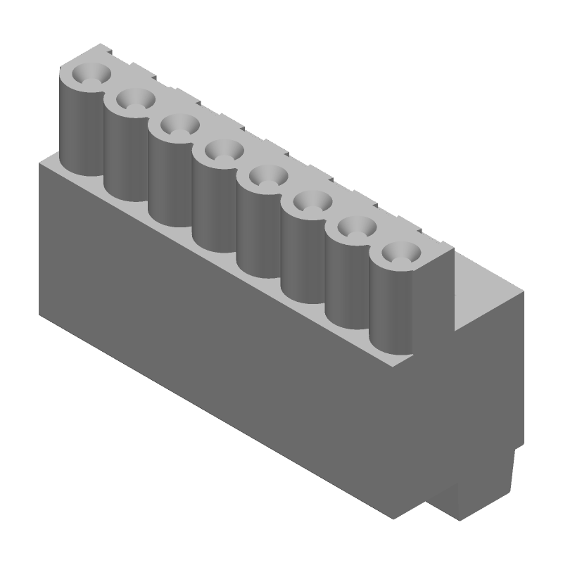 8 Pos 5mm Pitch Terminal Block, 16A, 300V, ST Cable Mount