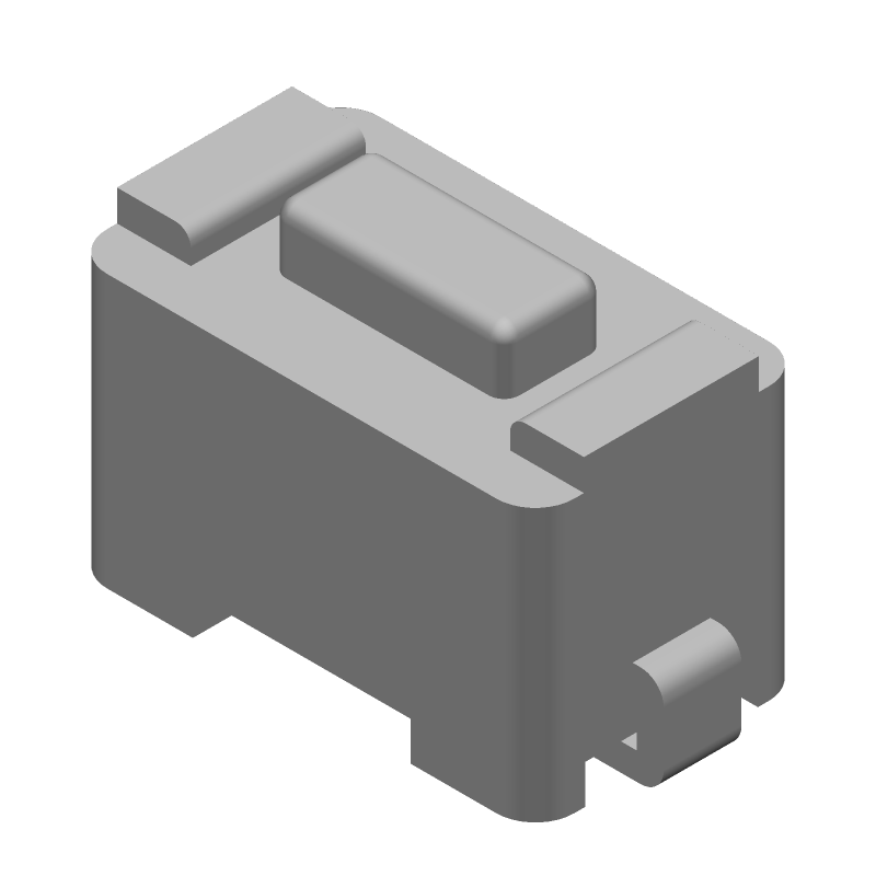 Tactile Switch, SMT, J-Lead, 50mA, 12VDC, 4.3mm H