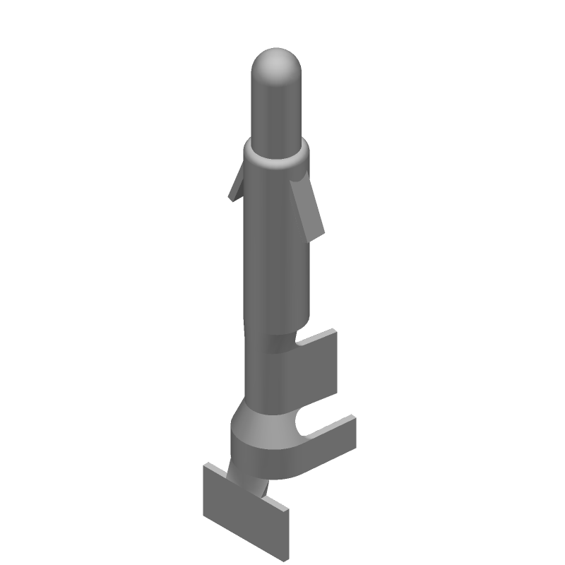 Universal M-N-L Pin, 19A, 600V, Male, Crimp, Brass, Tin