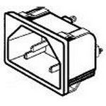 Mains Power Connector, 15A 250V, 3 Pos, Male, Panel Mount