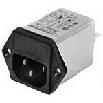 2A 250V AC Power Entry Module, 3 Pos, Snap-in, Vertical