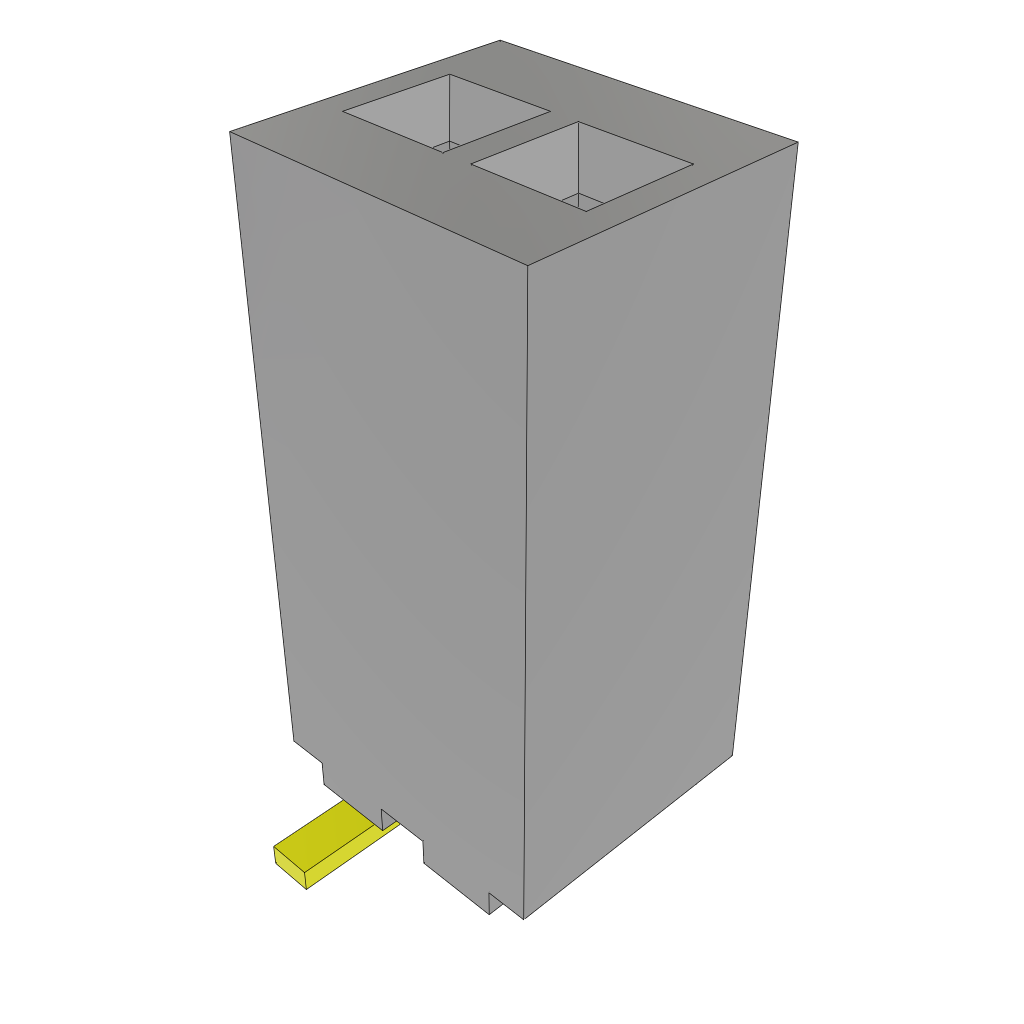 2-Position Female Surface Mount Header, 3.1A, 125°C, 94V-0
