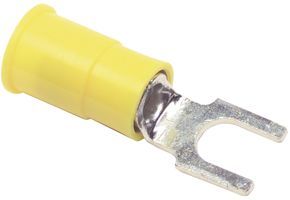 Fork Terminal 10-12AWG Copper Yellow 26.16mm Electro Tin