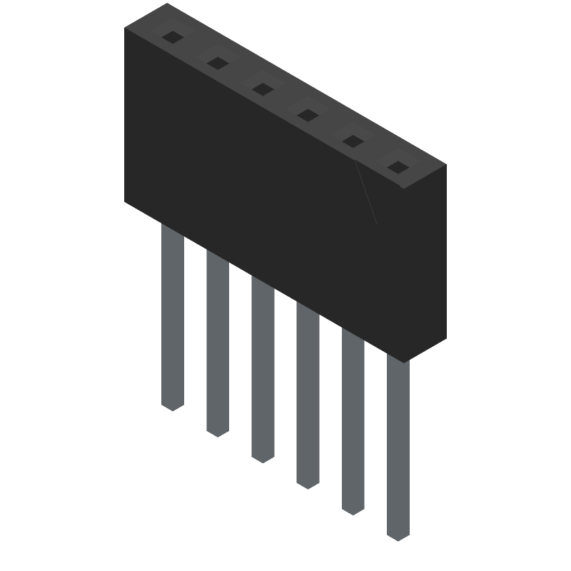 6-Position Shrouded Header, Through Hole, 655V, 125°C