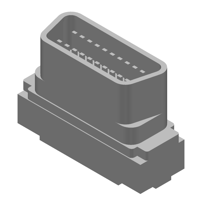 SCSI Connector 20 Pos 1.27mm IDC ST Male 30V 1A Gold/Tin