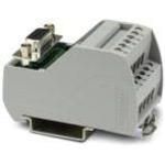 9-Pos D-Sub Female Interface Module, Screw Terminal, NS 35 Rail Mount