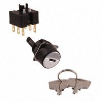 Keylock Switch 2POS DPDT 5A 125VAC Panel Mount Solder