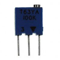 RESISTOR, TRIMMER, CERMET, 13 TURN(S), 0.25 W, 100000 ohm, 1/4 INCH, SQUARE, 3 PINS, ROHS COMPLIANT