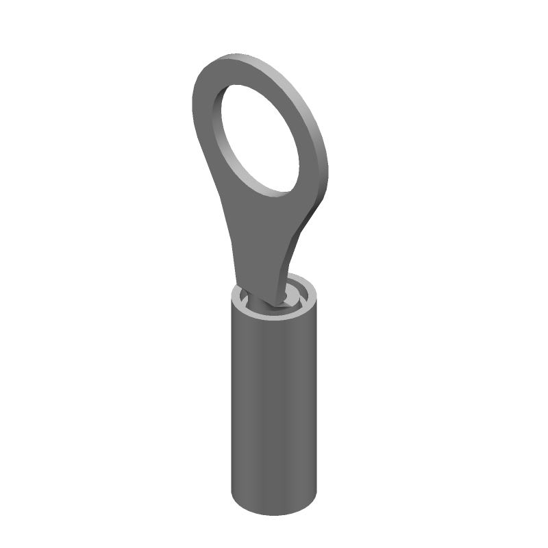 Ring Terminal, 22-26AWG, Copper, Tin, Insulated, 300V