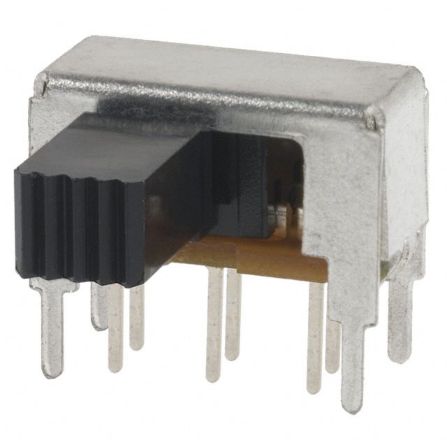 DPDT Slide Switch, 2 Pos, On-On, Right Angle, Through Hole, 15VDC, 500mA