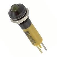 Yellow LED Emitter, 5mm, 20mA, 588nm, 24V, Panel Mount