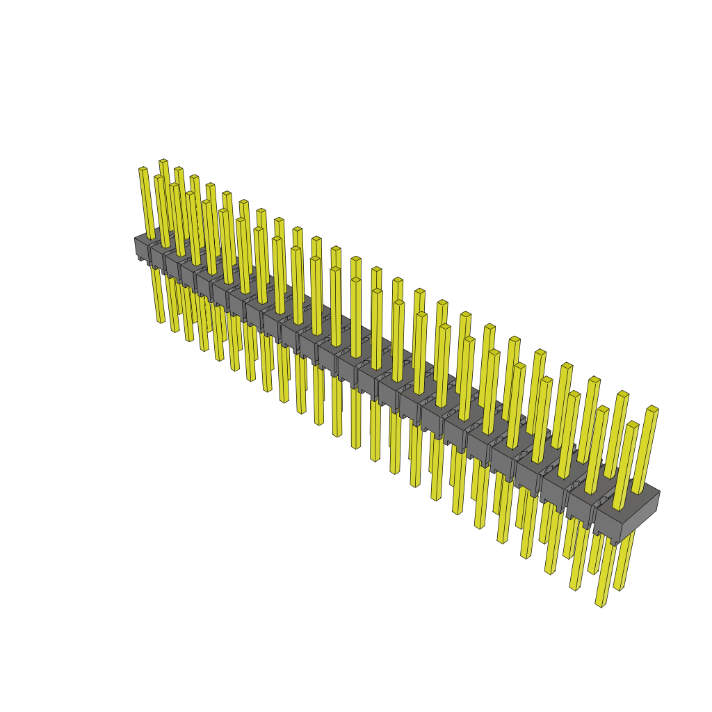 Conn Unshrouded Header HDR 48 POS 2.54mm Solder ST Top Entry Thru-Hole Bulk