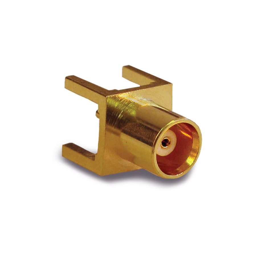 RF MCX Connector, Female, 6GHz, 50R, Gold, Solder
