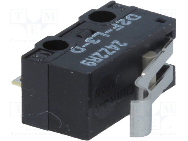 SPDT Microswitch, 3A 125VAC, Simulated Roller Lever, Solder