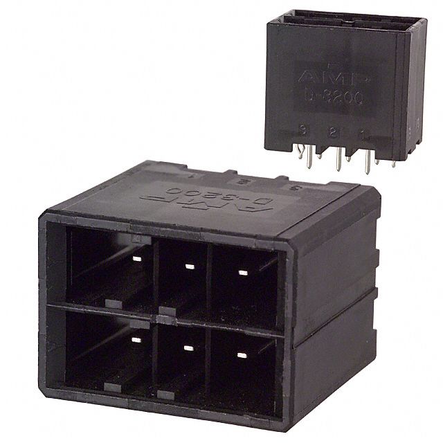 Power Connector, 6 Pos, 8A, 600V, 5.08mm Pitch, Solder, Thru-Hole