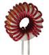 Inductor Power Unshielded Toroid 25uH 15% 1KHz Powdered Iron 6.6A 25mOhm DCR RDL Bulk