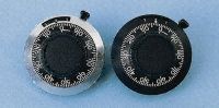 Atoms Potentiometer Dial, Body: Black, Dia. 45.5mm with a White Indicator, 6.35mm Shaft
