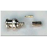 50R BNC Straight Crimp Connector, 4GHz, 500V, Gold/Nickel Brass