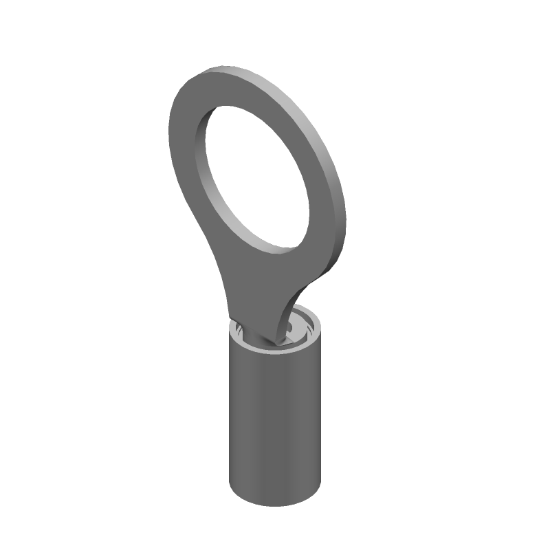 PIDG Ring Terminal, 14-16AWG, Copper, Tin, Nylon Insulated, 300V